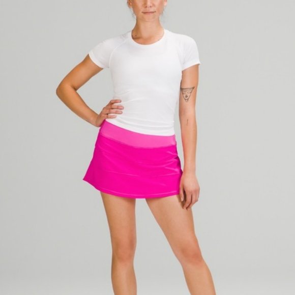 NWT Lululemon Pace Rival Tennis Skirt POW Pink 4 R - Picture 2 of 15